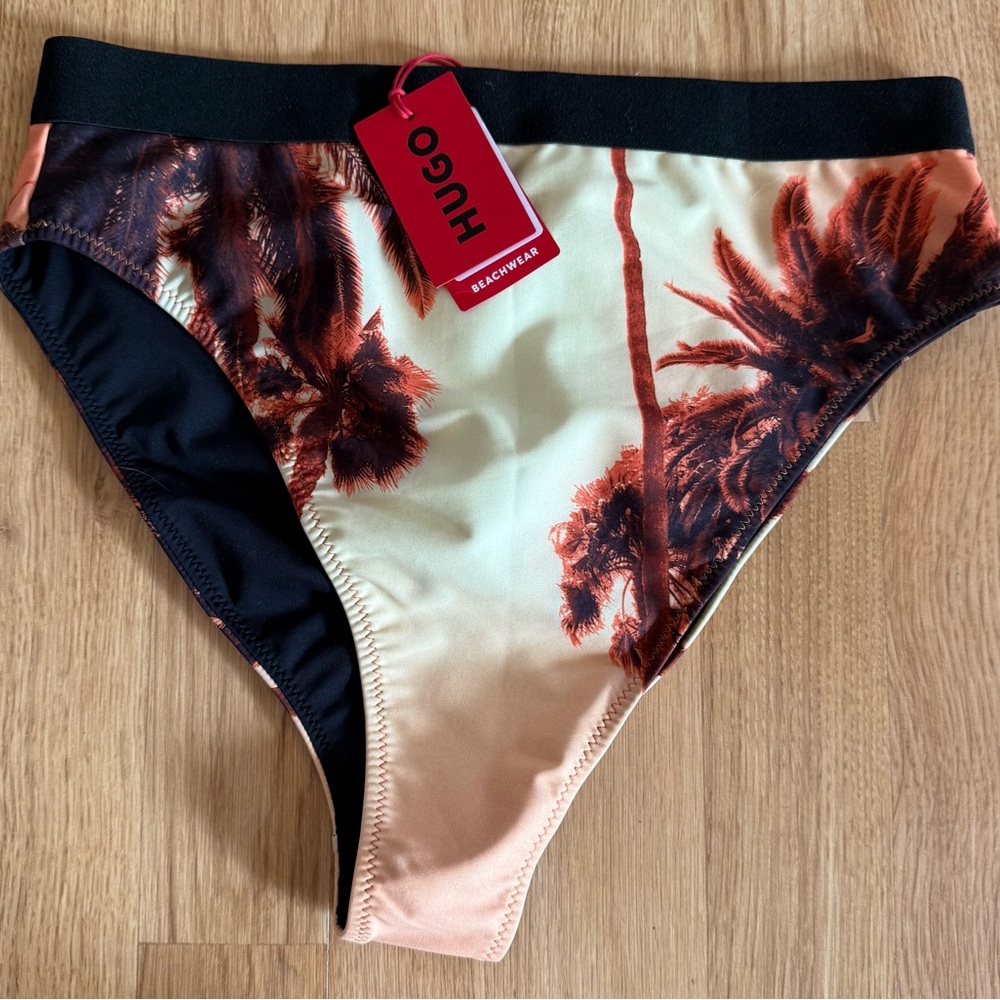 HUGO Tropical Palm Bikini Bottom